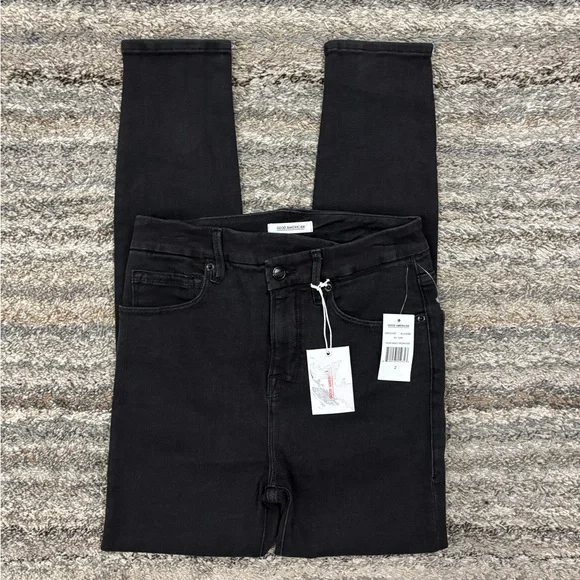 Good American High Rise Good Waist Crossover Skinny Jeans Sz 2 NWTSkinny NEW-